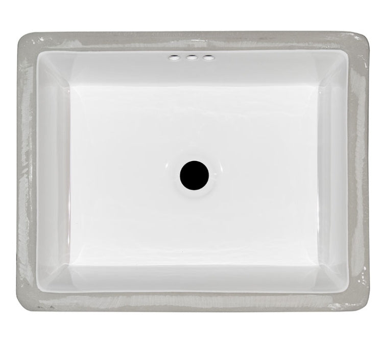 Undermount White Rectangle Porcelain Sink 2015 Flat