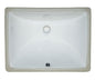 Undermount White Rectangle Porcelain Sink 18X13