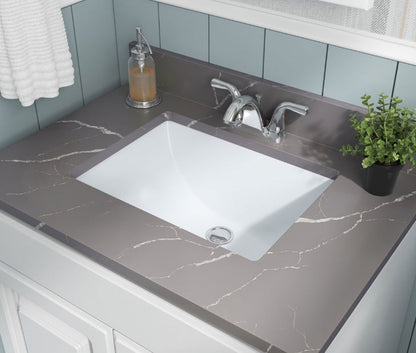 Undermount White Rectangle Porcelain Sink 18X13