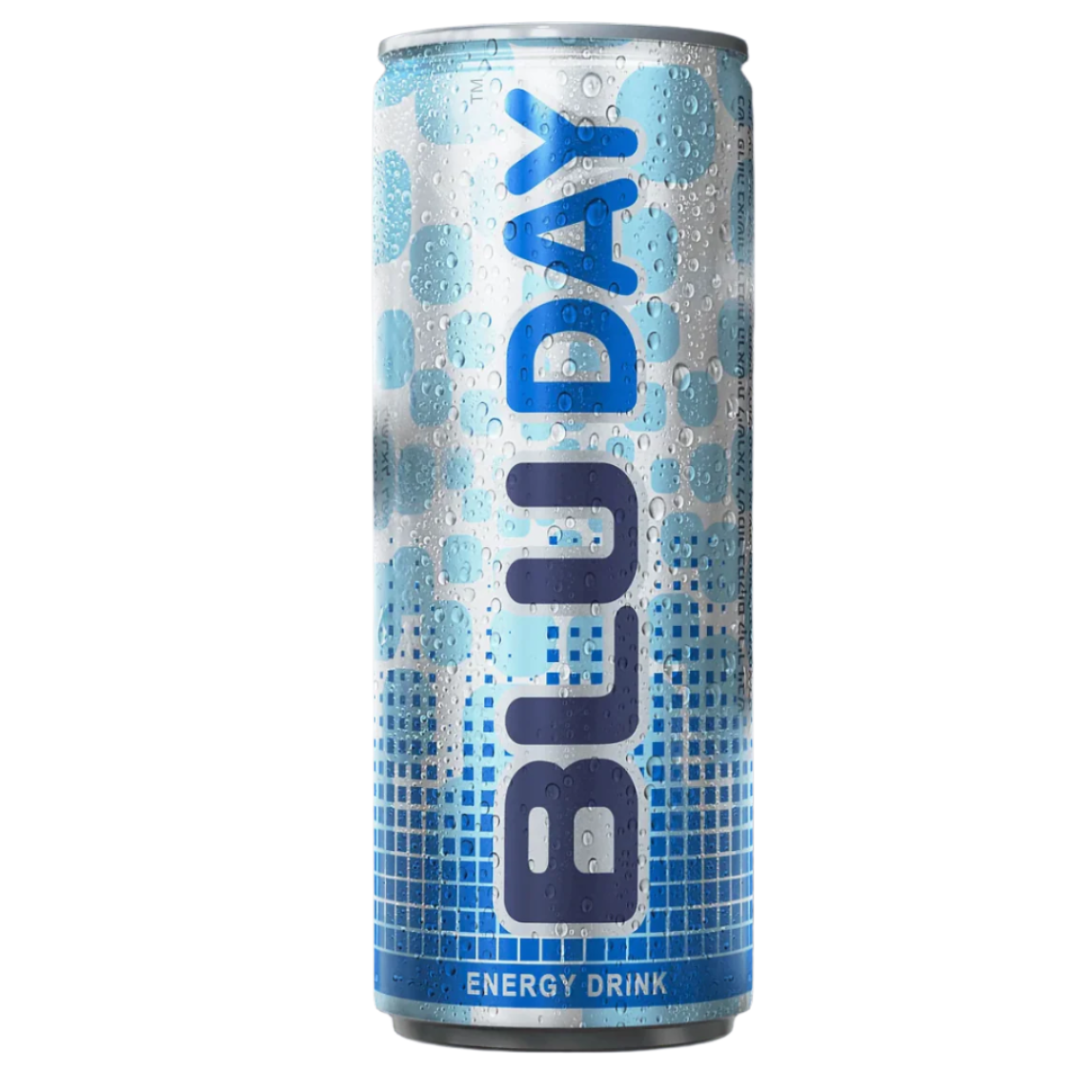 BLU DAY Refreshing Energy Beverage - 250ml Can for Daytime Focus and Boost