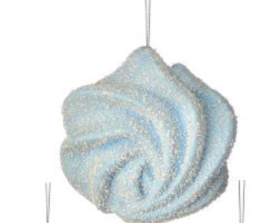 6" FOAM FROSTING ORNAMENT 4/AST Choose Pink,Mint, Purple or Blue