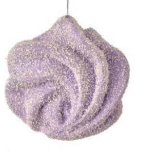 6" FOAM FROSTING ORNAMENT 4/AST Choose Pink,Mint, Purple or Blue