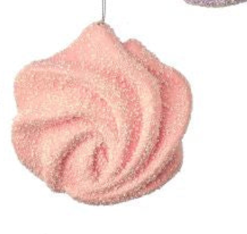 6" FOAM FROSTING ORNAMENT 4/AST Choose Pink,Mint, Purple or Blue