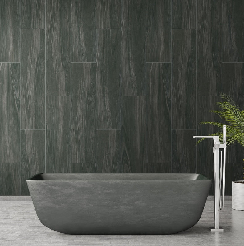 Braxton Midnight Porcelain Wood Tile