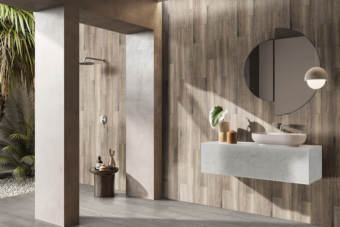 Caldera Grigia Porcelain Wood Tile