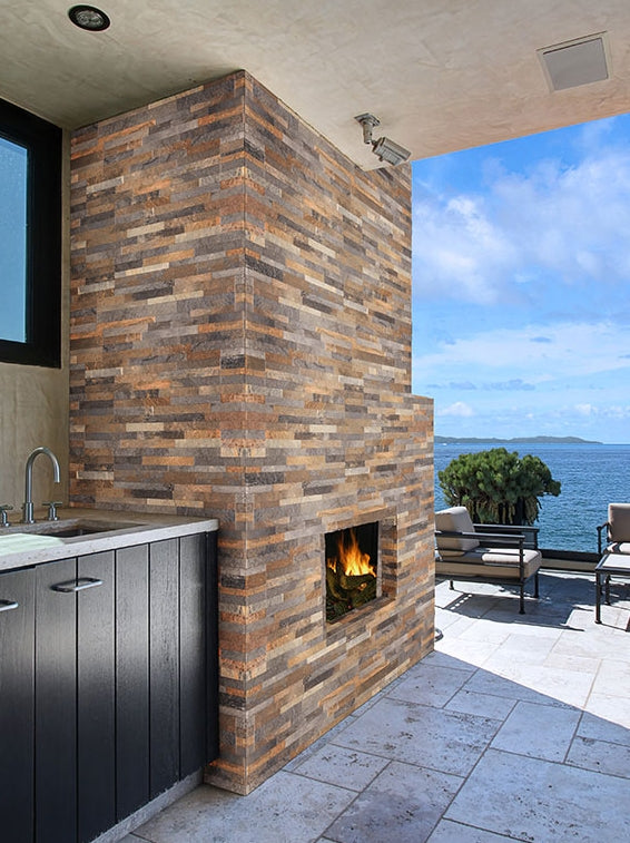 Rocky Gold Stacked Porcelain