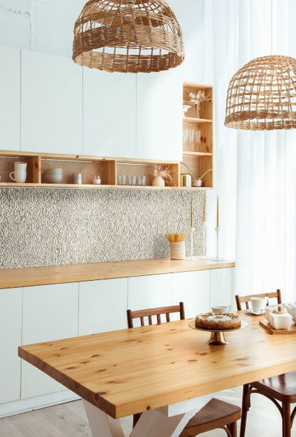 Ivory White Mini Pebble Tile