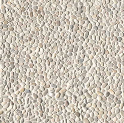 Ivory White Mini Pebble Tile