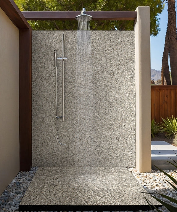 Ivory White Mini Pebble Tile