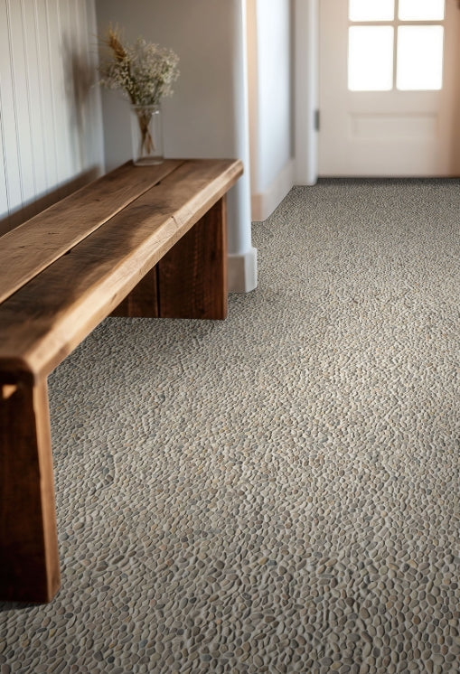 Ivory White Mini Pebble Tile