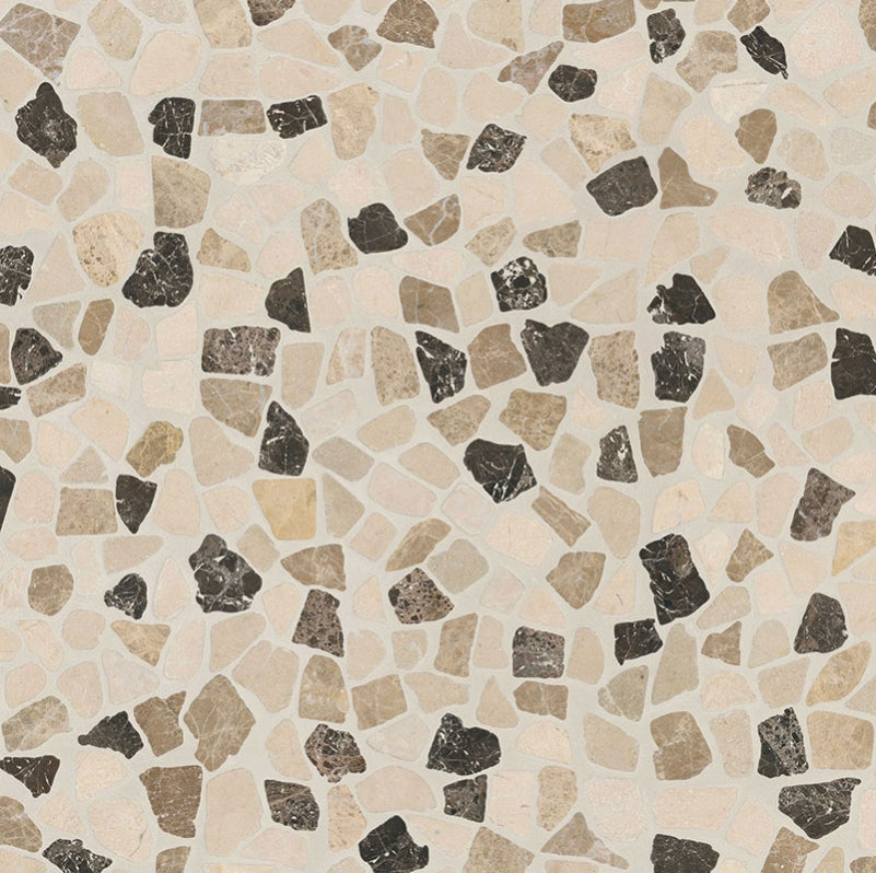 Mix Marble Pebbles Tumbled Tile