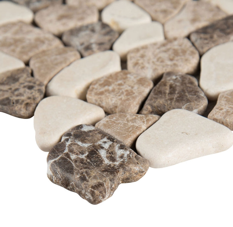 Mix Marble Pebbles Tumbled Tile