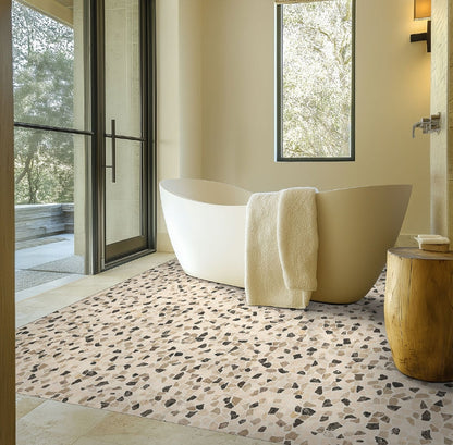 Mix Marble Pebbles Tumbled Tile