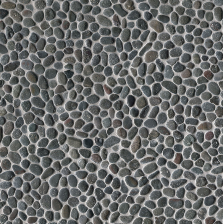 Noir Ash Mini Pebble Tile