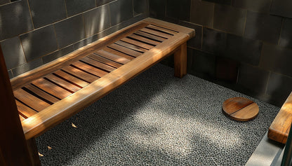 Noir Ash Mini Pebble Tile