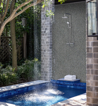 Noir Ash Mini Pebble Tile