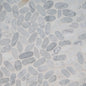 Sliced Carrara White Pebbles Mosaic