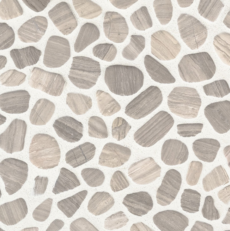 White Oak Pebbles Tumbled Tile