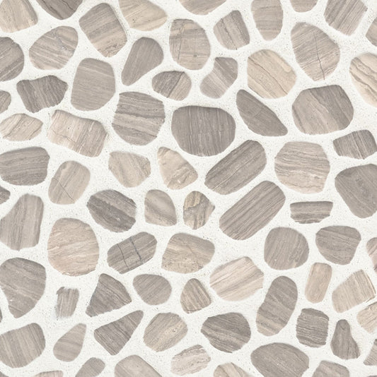White Oak Pebbles Tumbled Tile