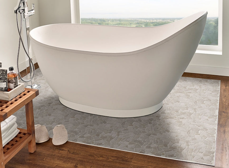 White Oak Pebbles Tumbled Tile