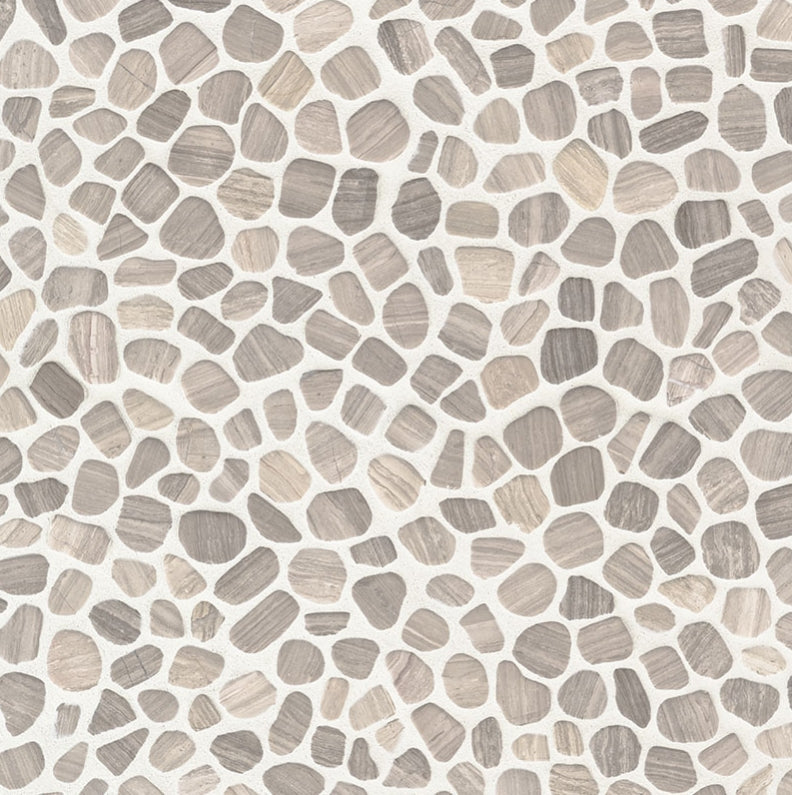 White Oak Pebbles Tumbled Tile