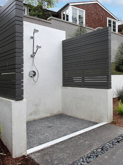 Sliced Coal Pebbles Mosaic