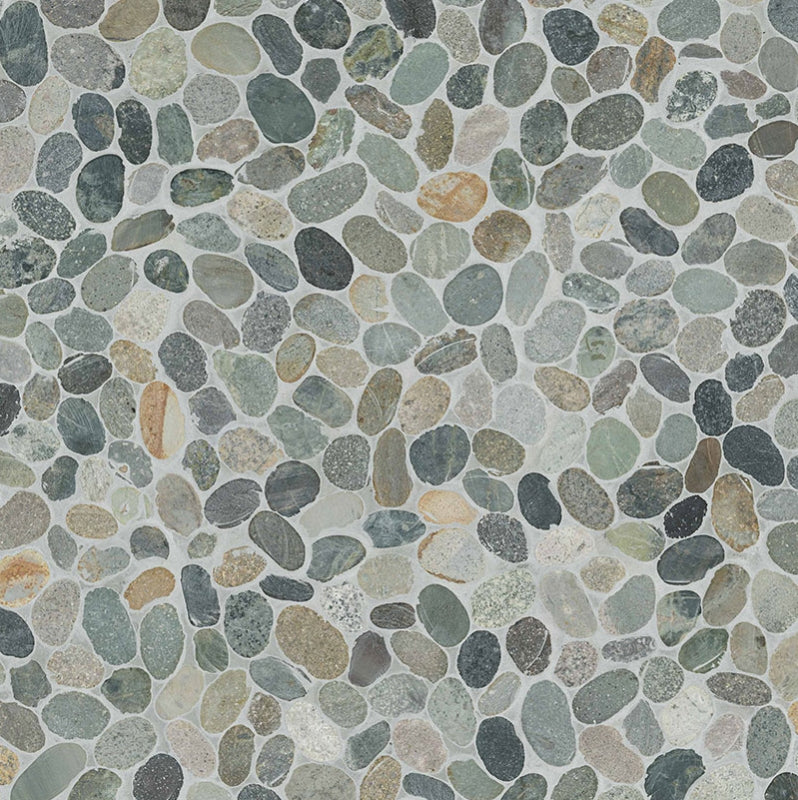 Sliced Rainforest Pebbles Mosaic