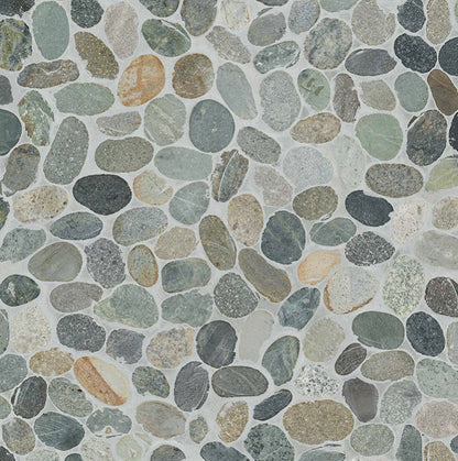 Sliced Rainforest Pebbles Mosaic