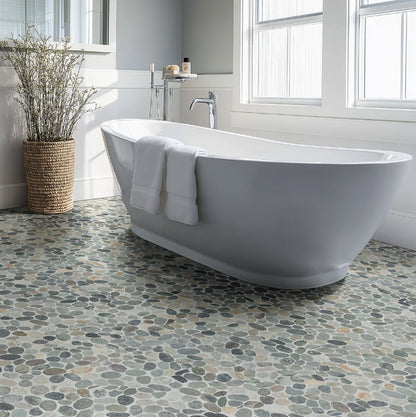 Sliced Rainforest Pebbles Mosaic