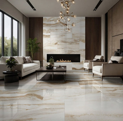 Exotika Nebula Almond Porcelain Tile