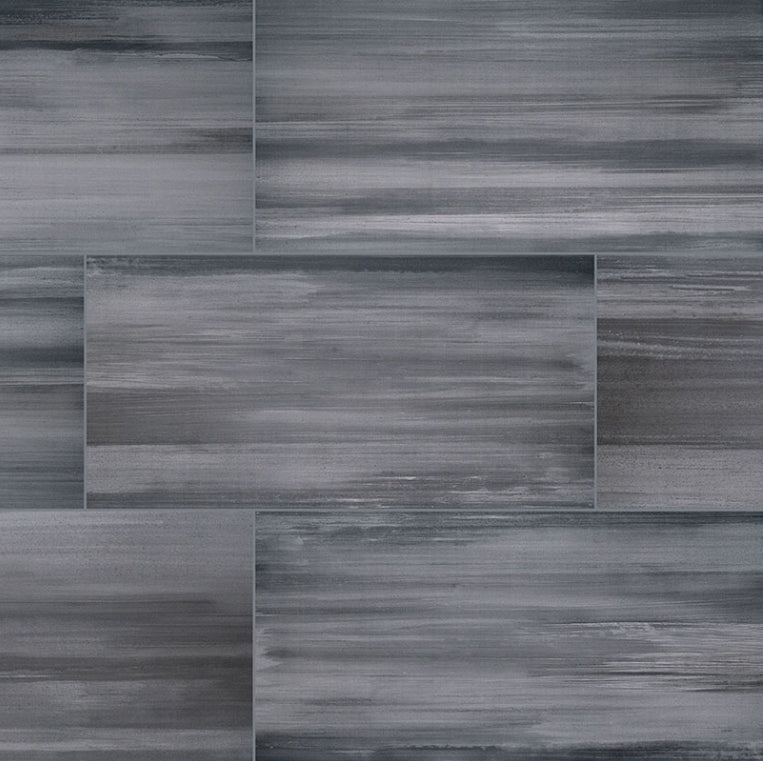 Watercolor Graphite Porcelain Tile