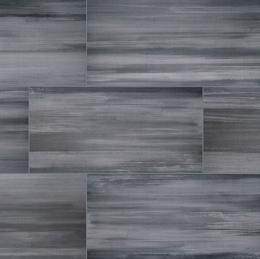 Watercolor Graphite Porcelain Tile