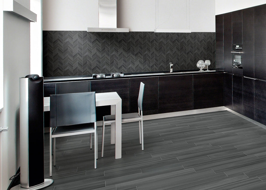 Watercolor Graphite Porcelain Tile