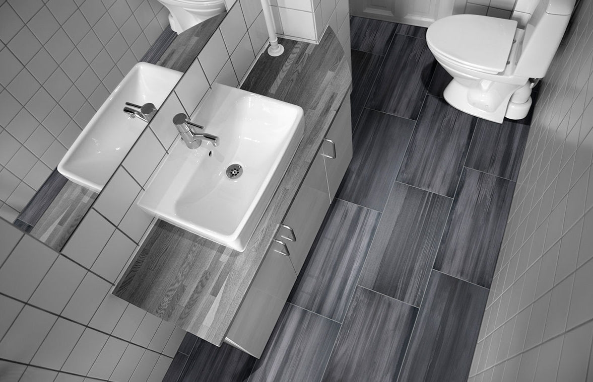 Watercolor Graphite Porcelain Tile