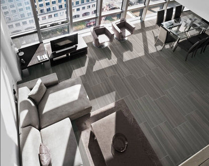 Watercolor Graphite Porcelain Tile