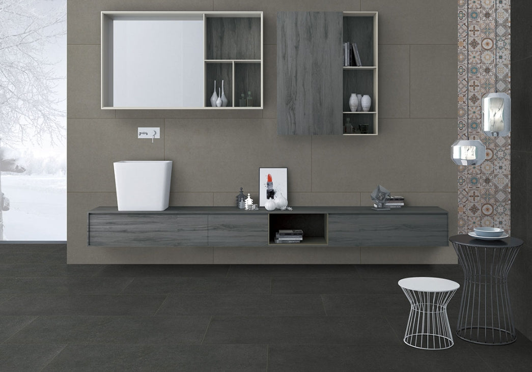 Dimensions Graphite Porcelain Tile