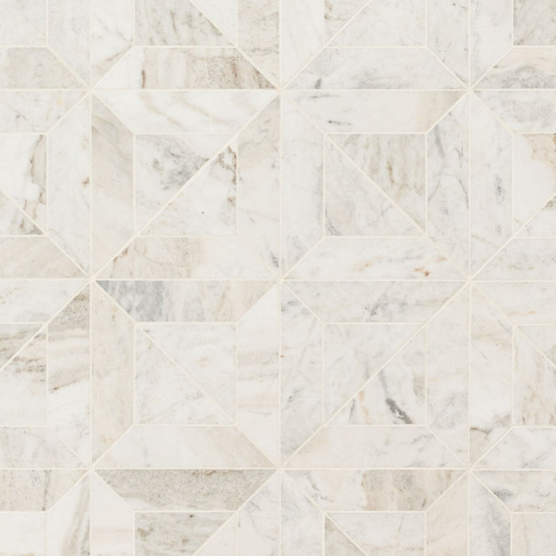 Arabescato Venato Argyle Tile