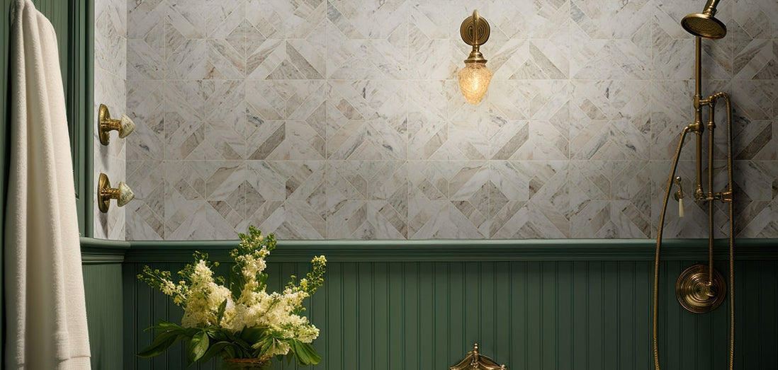 Arabescato Venato Argyle Tile