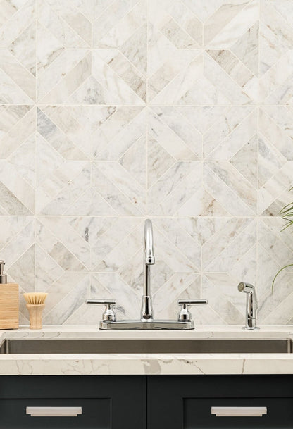 Arabescato Venato Argyle Tile