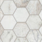Arabescato Venato White 5" Hexagon Honed Tile