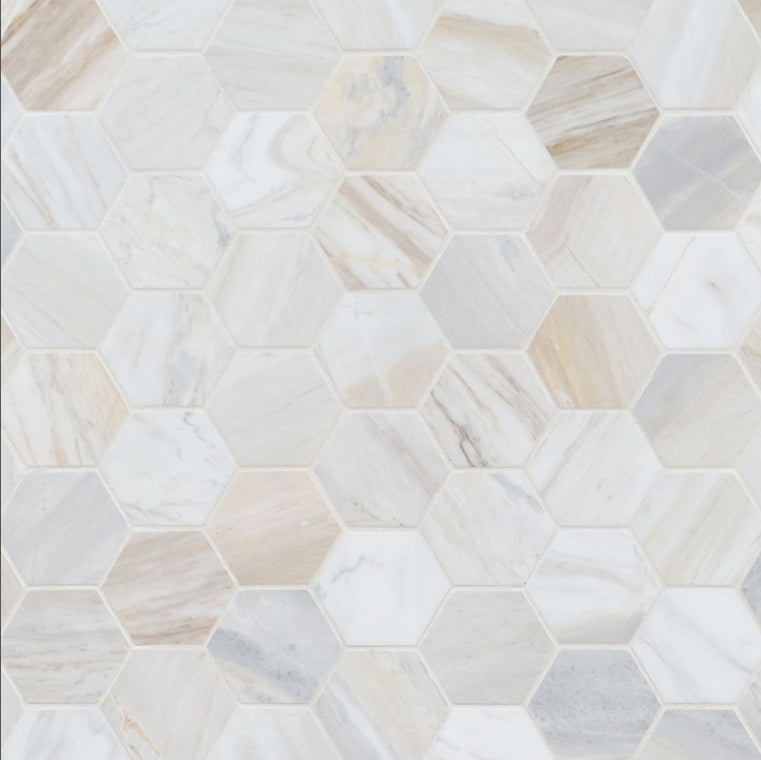 Athena Gold 2" Hexagon Honed Mosaic Tile