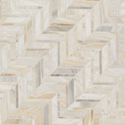 Athena Gold Chevron Pattern Honed