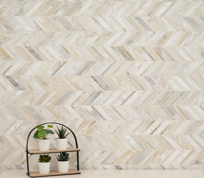 Athena Gold Chevron Pattern Honed