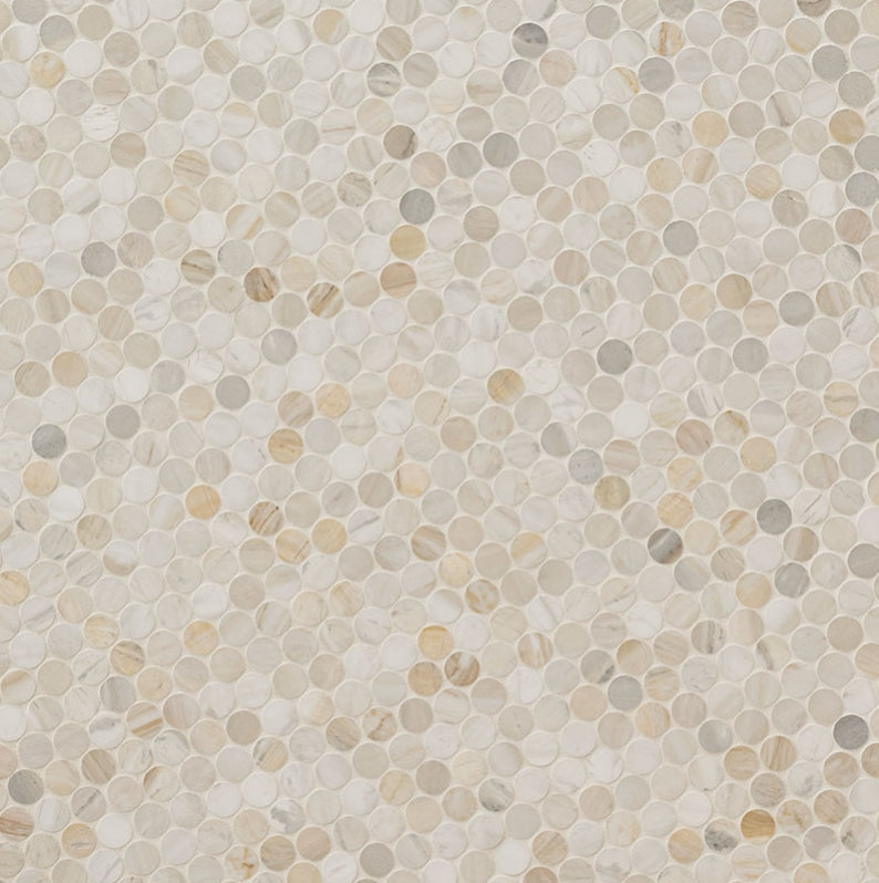 Athena Gold Pennyround Tile