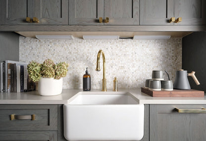 Athena Gold Pennyround Tile