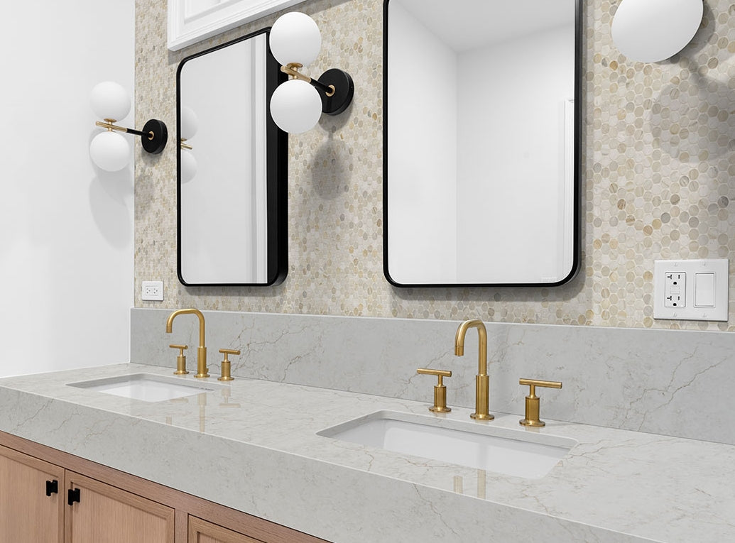 Athena Gold Pennyround Tile