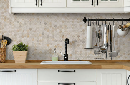 Athena Gold Pennyround Tile