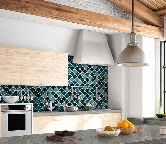 Azul Scallop Tile