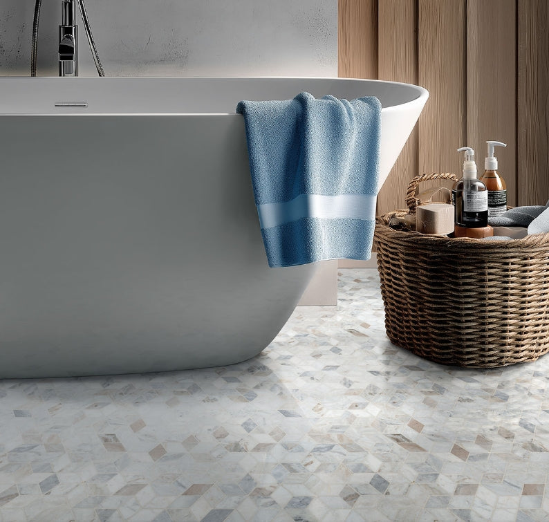 Arabescato Venato Cube Marble Tile