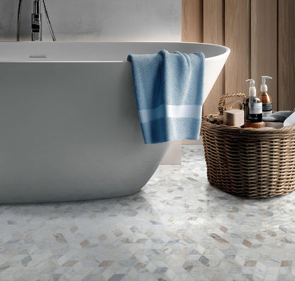 Arabescato Venato Cube Marble Tile